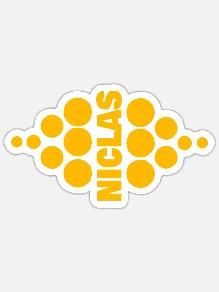 Geschenk für Niclas - Sticker Größe S (10 x 10 cm) - Mattweiß
