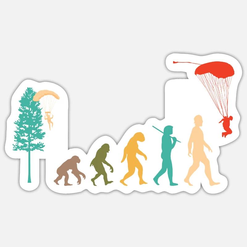 Skydive Evolution: Skydiver Design - Sticker size S (10 x 10 cm) - white matte