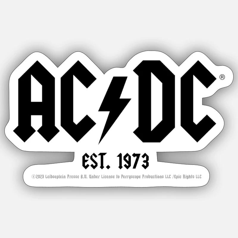 AC/DC sort logo est. 1973 Sticker