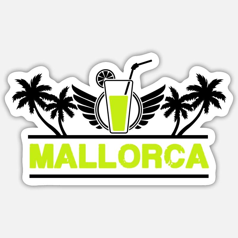 mallorca - Sticker Größe S (10 x 10 cm) - Mattweiß