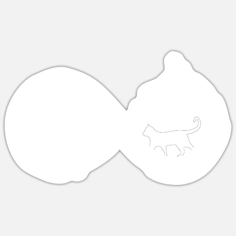 Infinity Cat - Sticker size S (10 x 10 cm) - white matte