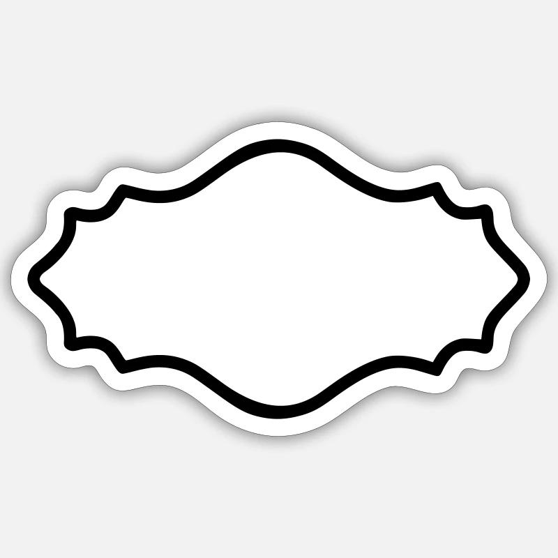 Bouclier 1 - Sticker taille S (10 x 10 cm) - blanc mat