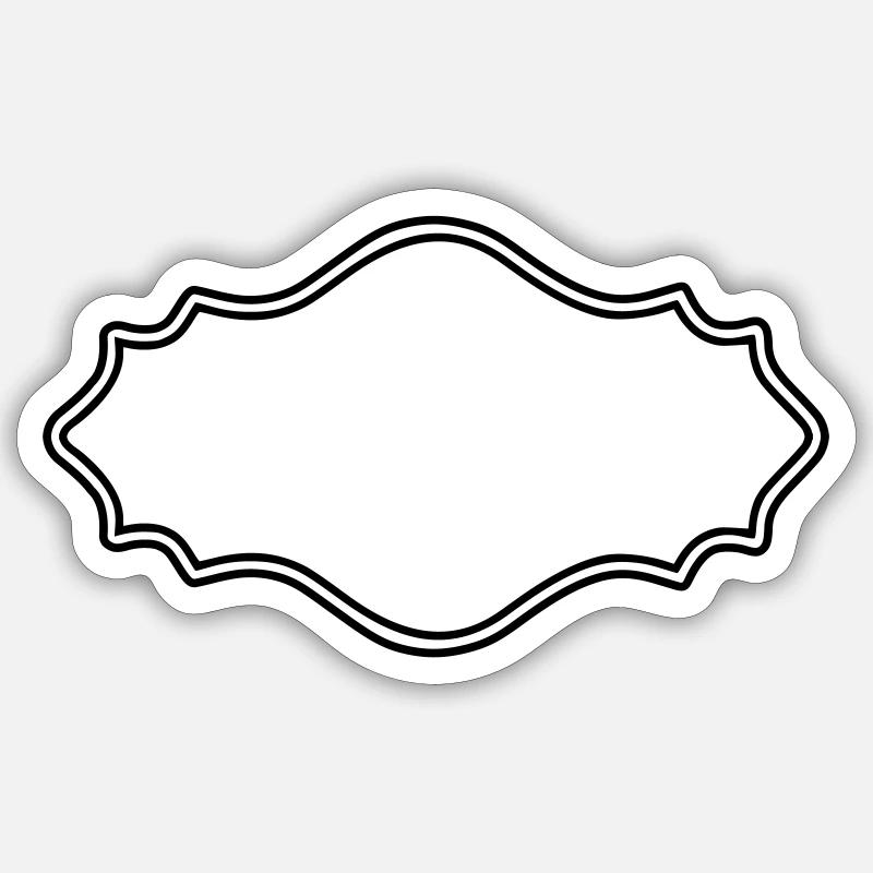 Schild 2 - Sticker Größe S (10 x 10 cm) - Mattweiß