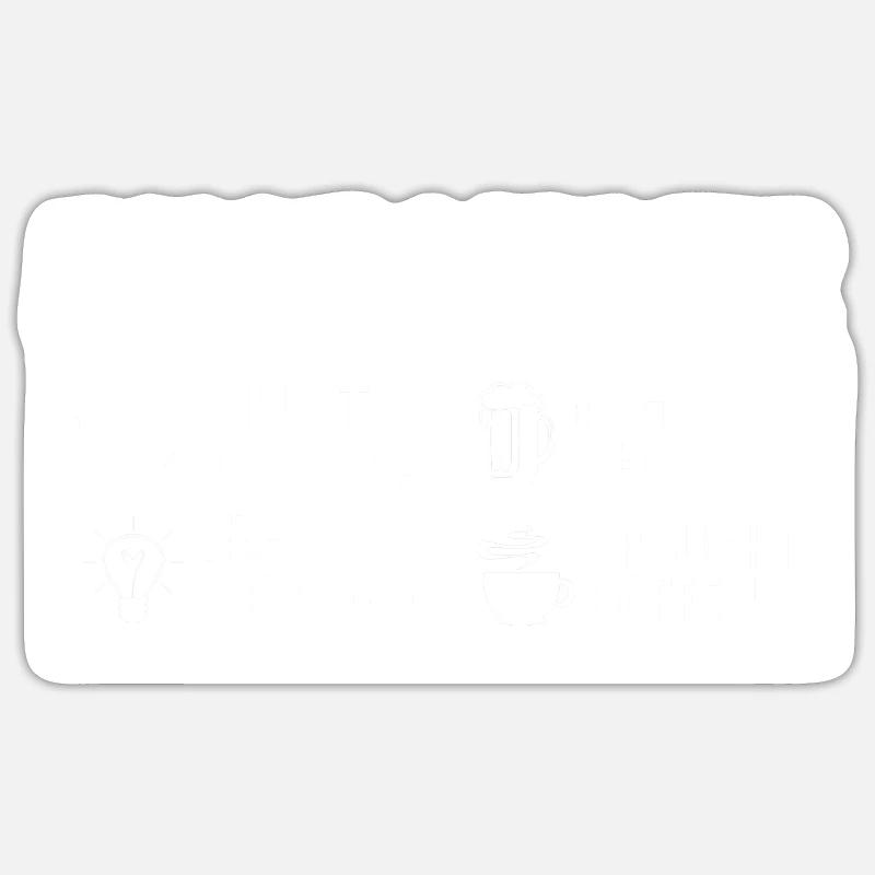 Bus Bier Busfahrer - Sticker Größe S (10 x 10 cm) - Mattweiß