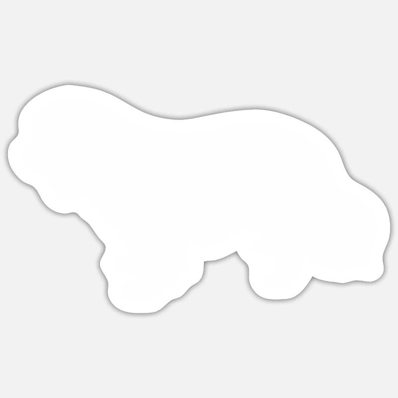 Cavalier King Charles Spaniel Silhouette - Sticker Größe S (10 x 10 cm) - Mattweiß