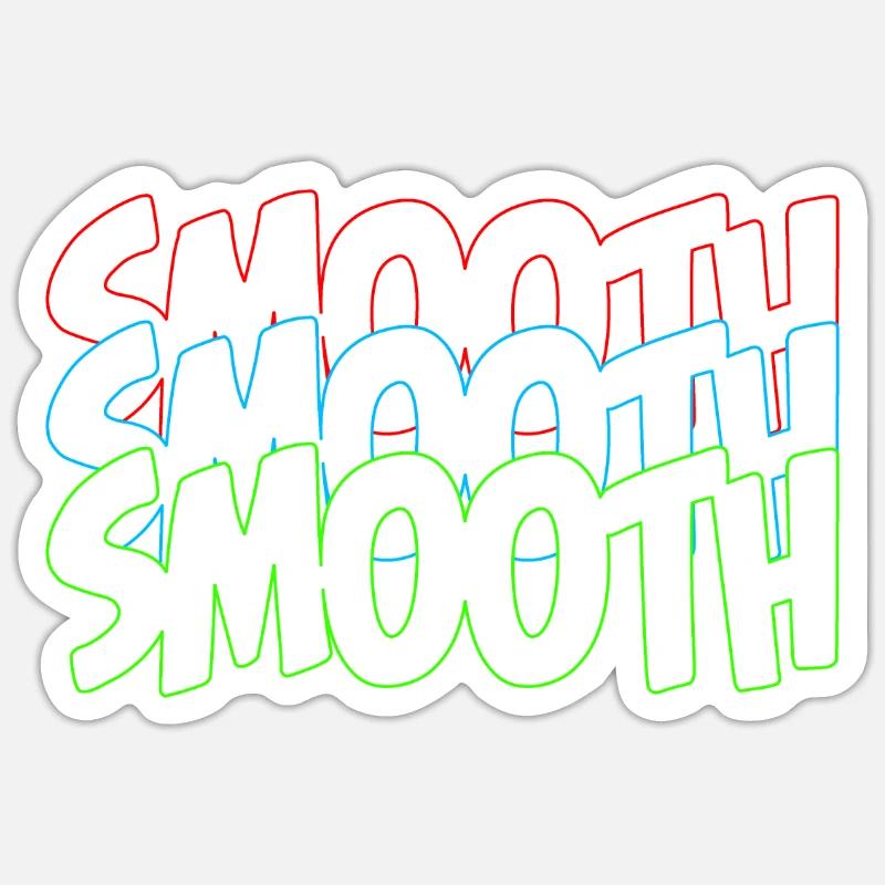 SMOOTH X3 - Sticker size S (10 x 10 cm) - white matte