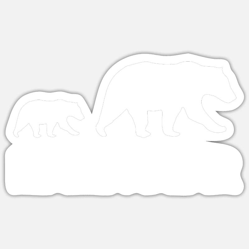 Mama Bear Mutter Geschenk Sticker Größe S (10 x 10 cm)