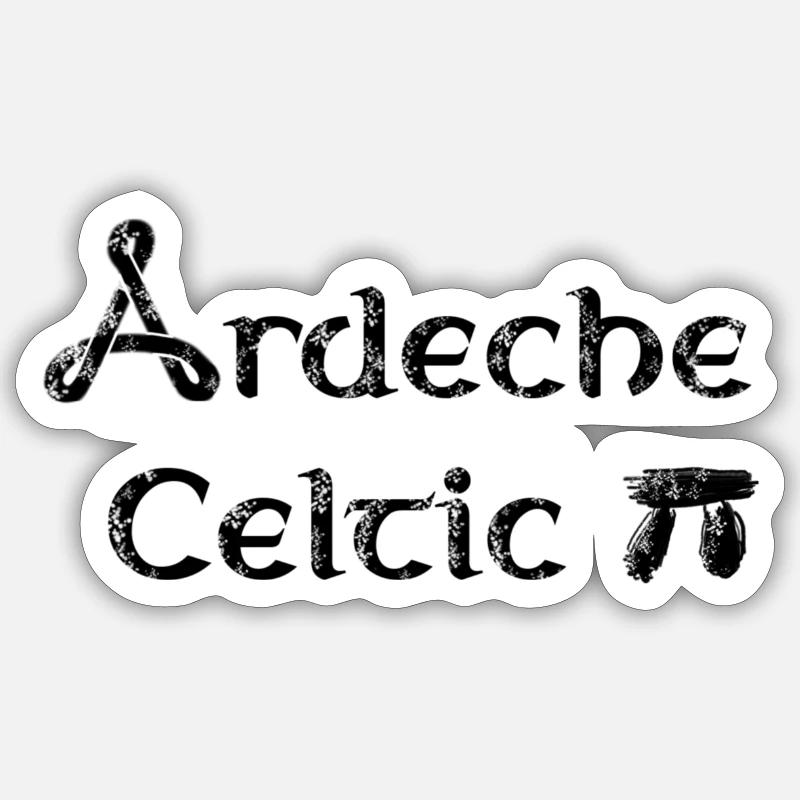 Ardeche celtic noir - Sticker taille S (10 x 10 cm) - blanc mat