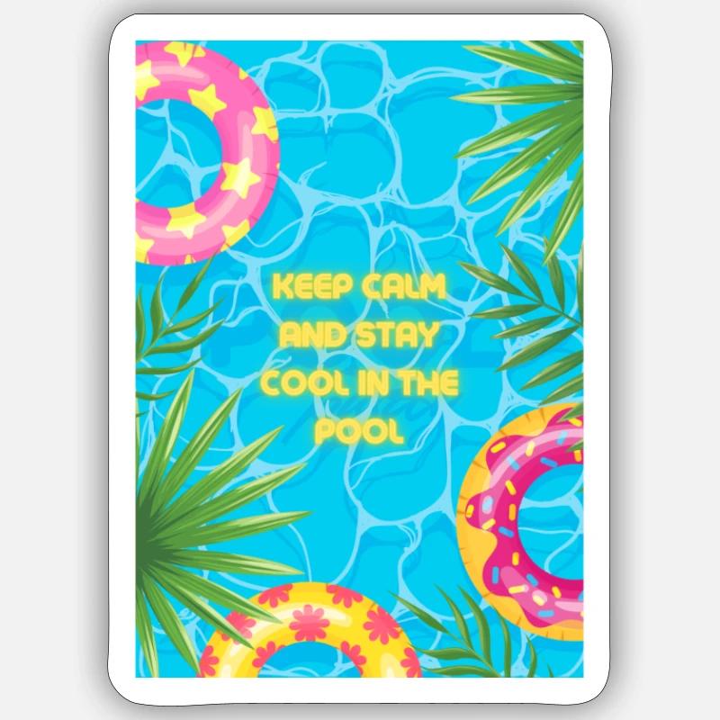 Poolside Chill Sticker taille S (10 x 10 cm)