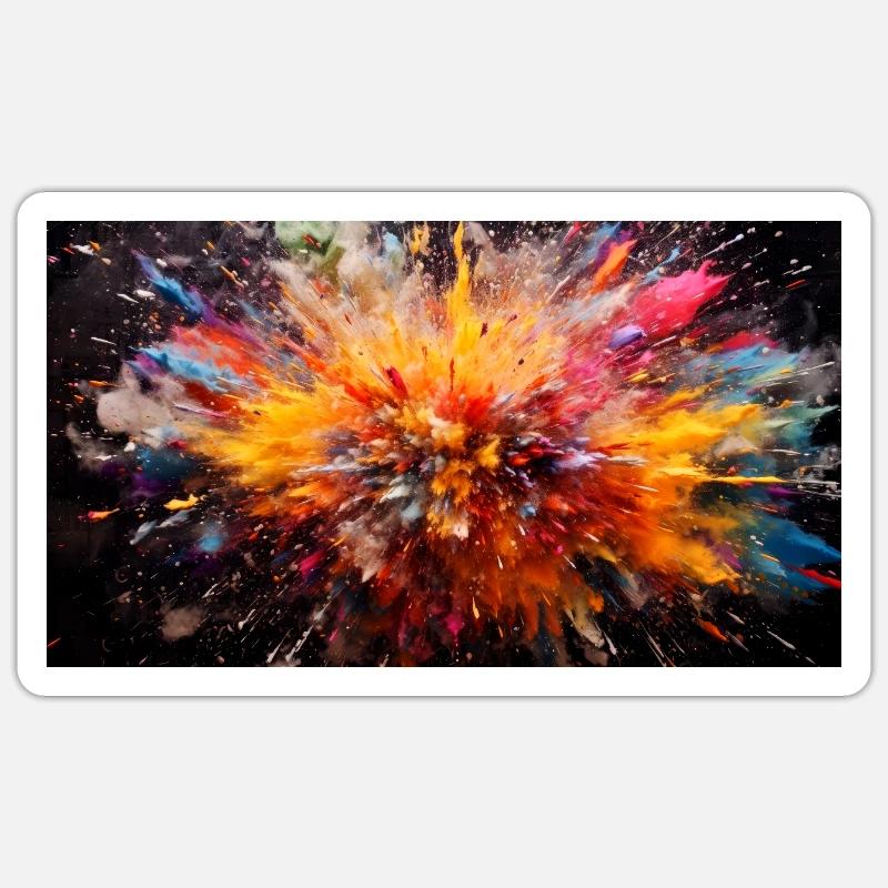 Farbexplosion Sticker Größe S (10 x 10 cm)