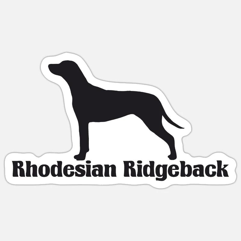 Rhodesian Ridgeback Silhouette - Sticker Größe S (10 x 10 cm) - Mattweiß