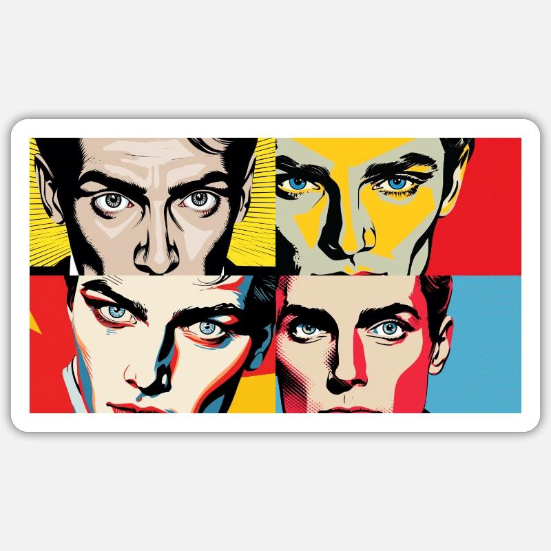 Retro look - Sticker size S (10 x 10 cm) - white matte