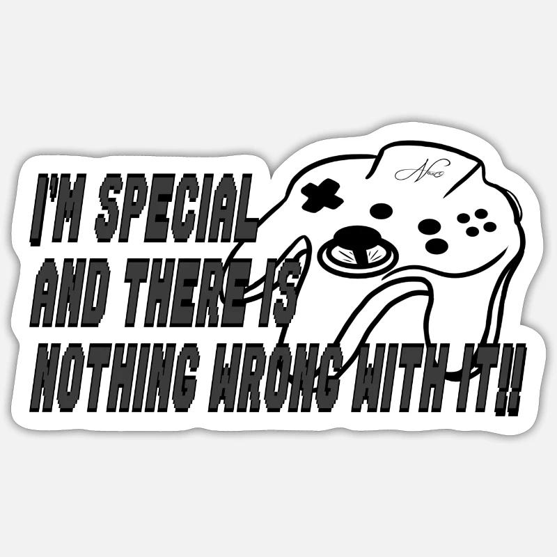 I'm special and nothing is wrong with it!! Sticker size S (10 x 10 cm)