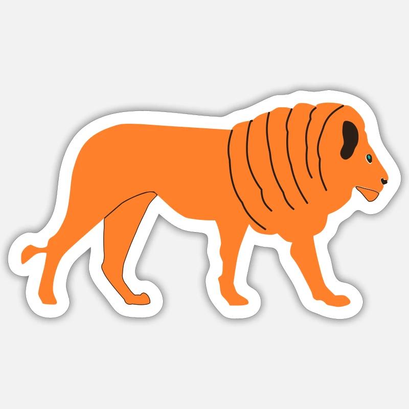 Lion brown Sticker size S (10 x 10 cm)