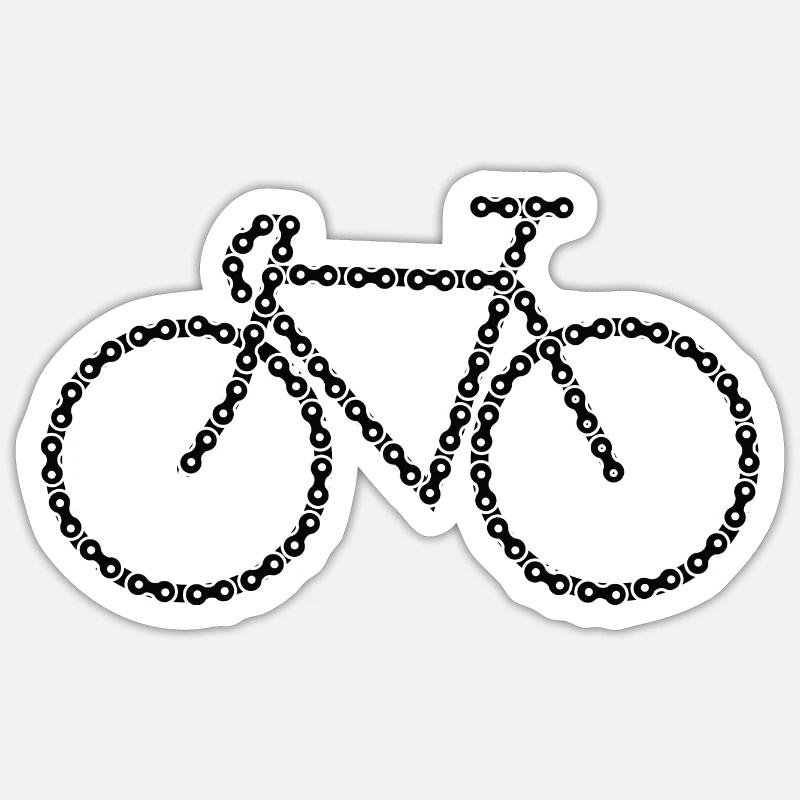Bicycle sketch - Sticker size S (10 x 10 cm) - white matte