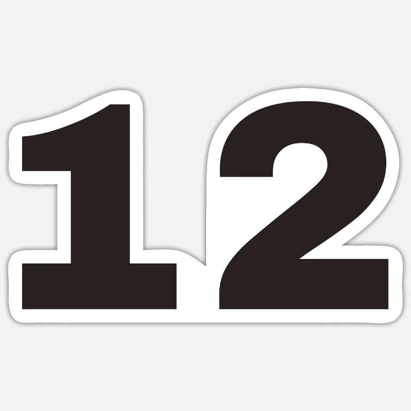 12 - Sticker taille S (10 x 10 cm) - blanc mat