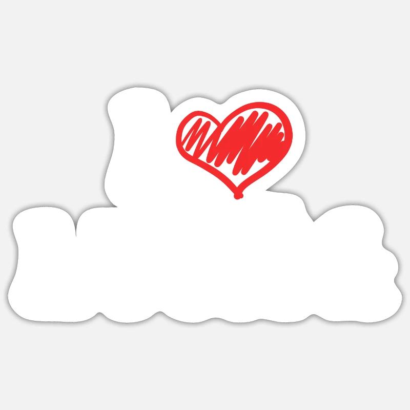I Love Lying - Sticker taille S (10 x 10 cm) - blanc mat