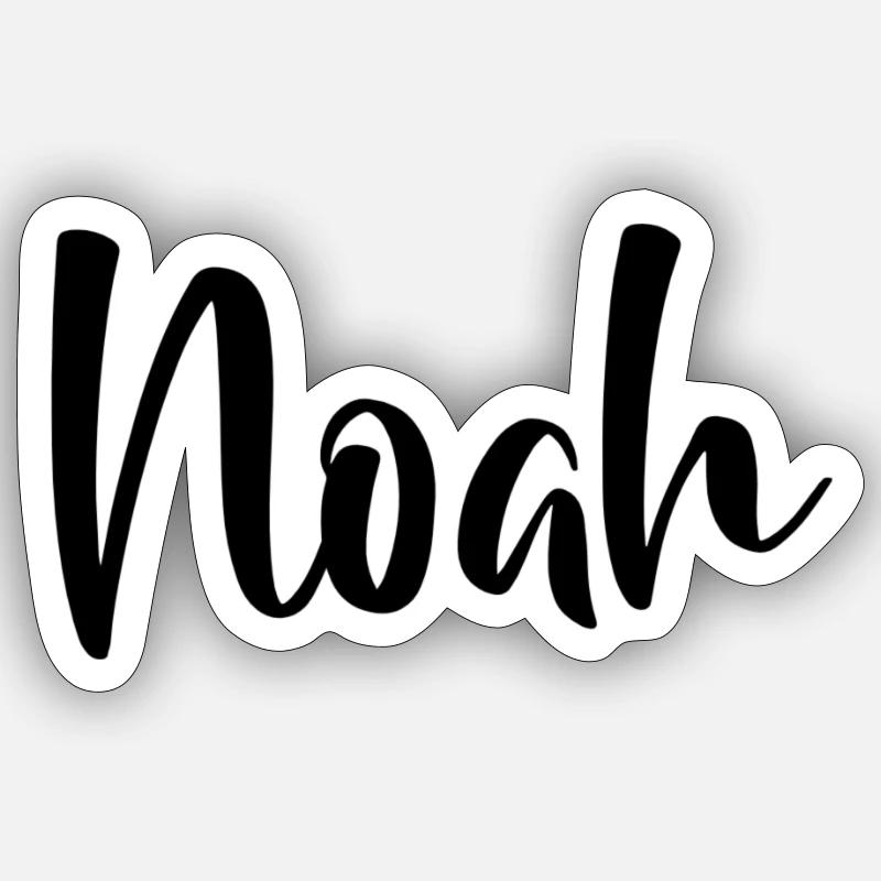 Nom - Noah - Sticker taille S (10 x 10 cm) - blanc mat