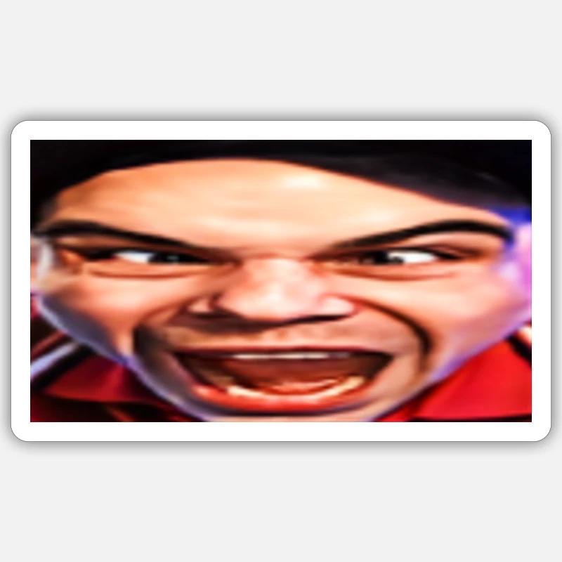 LE VISAGE DE RAGE - Sticker taille S (10 x 10 cm) - blanc mat