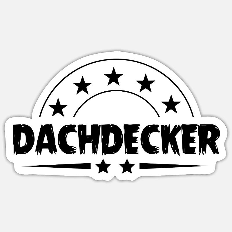 Dachdecker Beruf Sticker Größe S (10 x 10 cm)