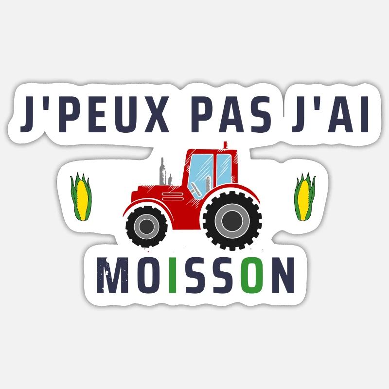 J'peux pas j'ai moisson - Sticker taille S (10 x 10 cm) - blanc mat