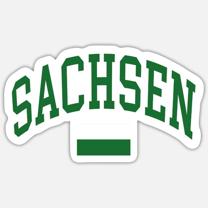 Drapeau de Saxe Sticker taille S (10 x 10 cm)
