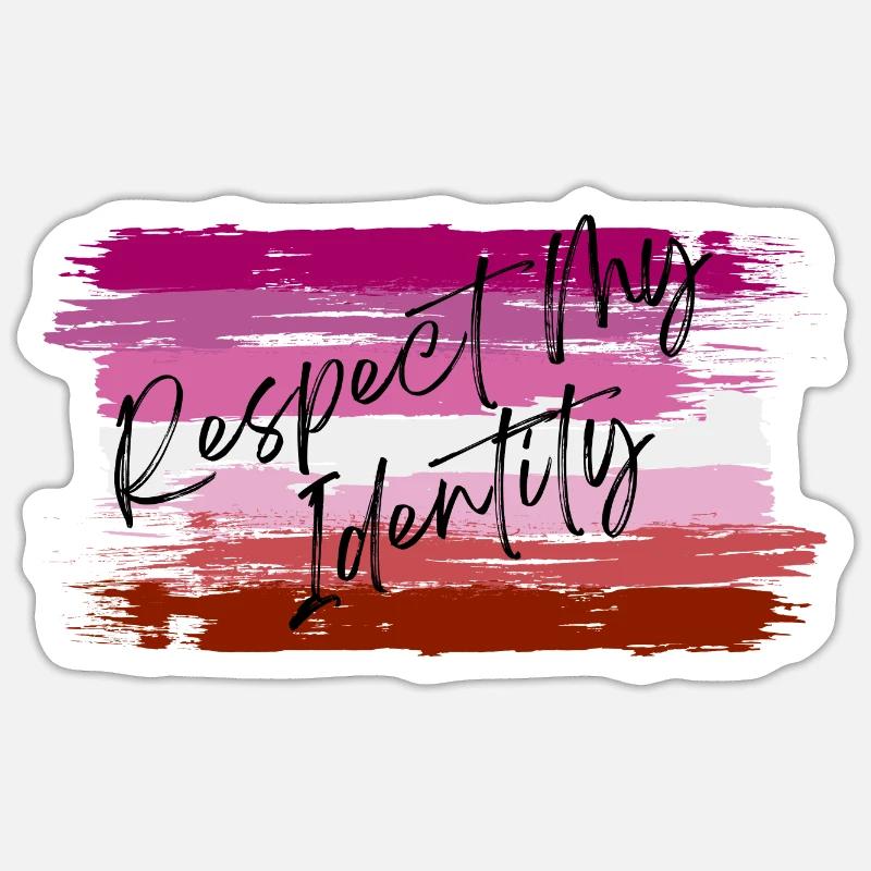 Respecter mon identité - Sticker taille S (10 x 10 cm) - blanc mat