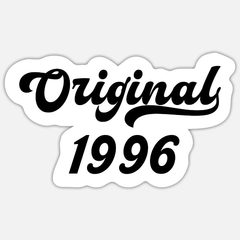 1996 Anniversaire - Sticker taille S (10 x 10 cm) - blanc mat