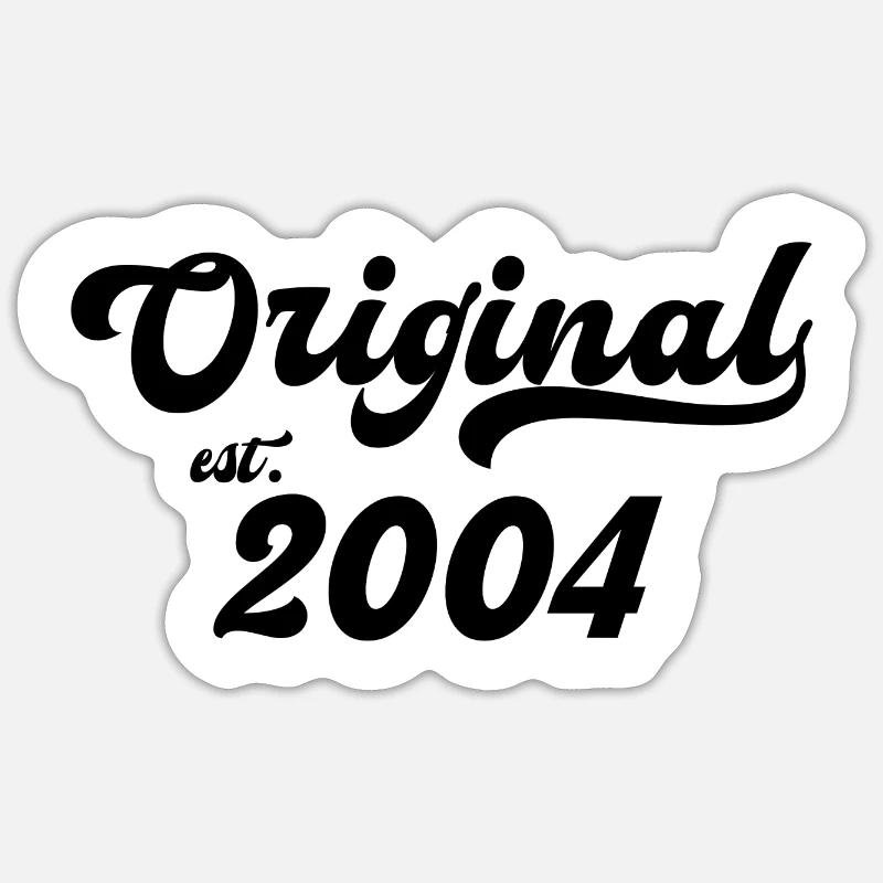 2004 Anniversaire - Sticker taille S (10 x 10 cm) - blanc mat