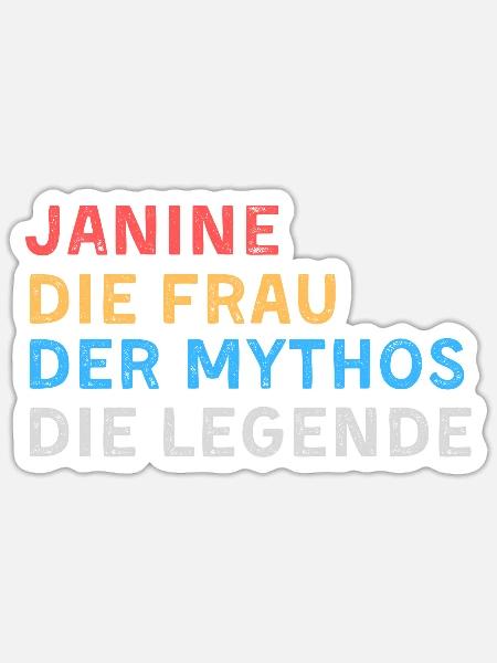 Janine Fau Mythos Legende - Sticker Größe S (10 x 10 cm) - Mattweiß
