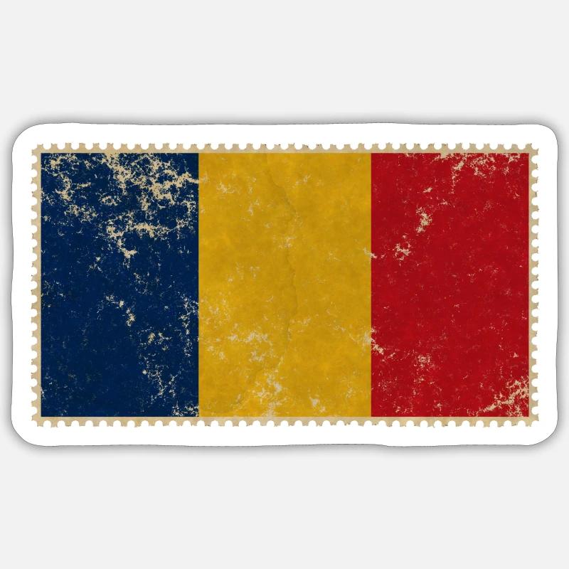 First name Romania - Sticker size S (10 x 10 cm) - white matte