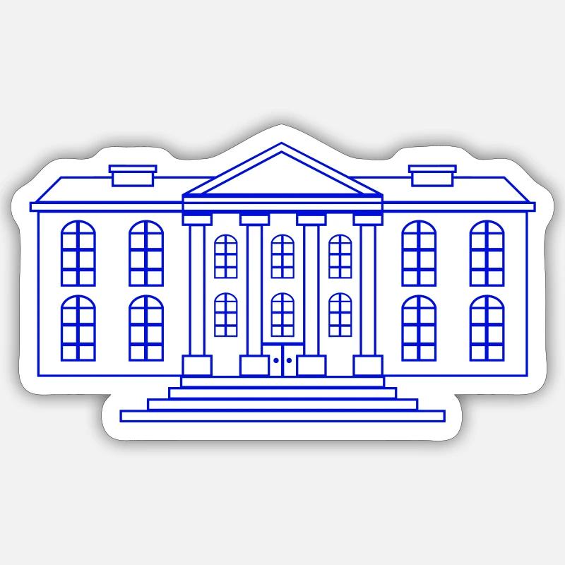 université - Sticker taille S (10 x 10 cm) - blanc mat