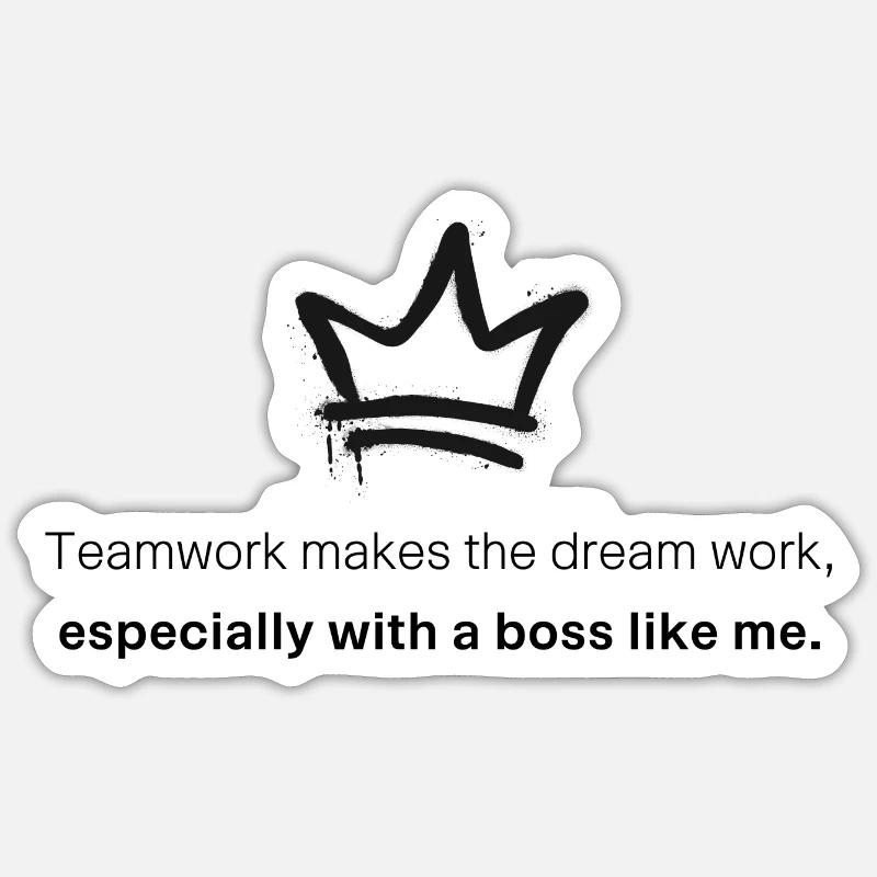 Teamwork makes the dream work especially... - Sticker Größe S (10 x 10 cm) - Mattweiß