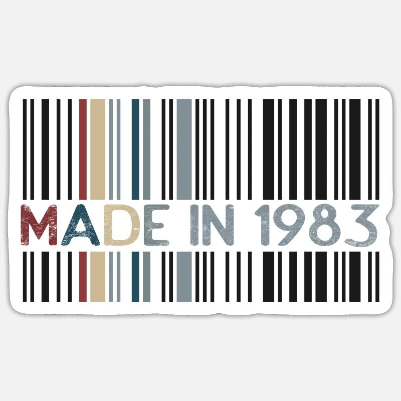 1983 Barcode Anniversary - Sticker size S (10 x 10 cm) - white matte