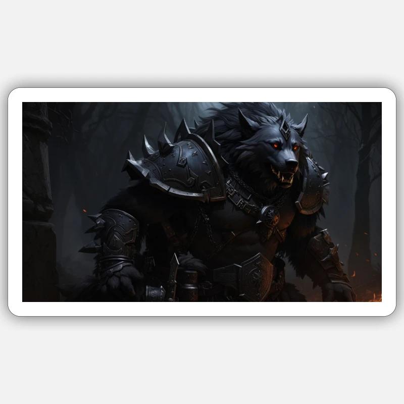 WerwolfBarbar - Sticker Größe S (10 x 10 cm) - Mattweiß