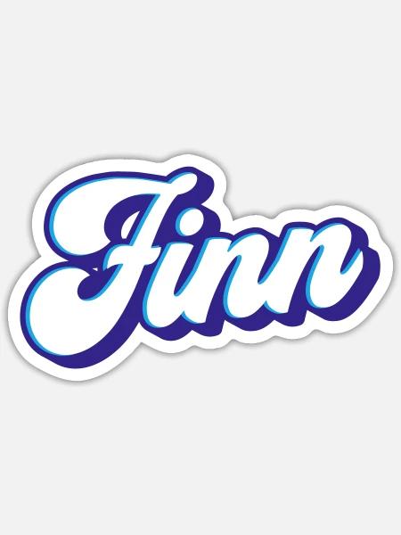 Finn | Farben änderbar - Sticker Größe S (10 x 10 cm) - Mattweiß