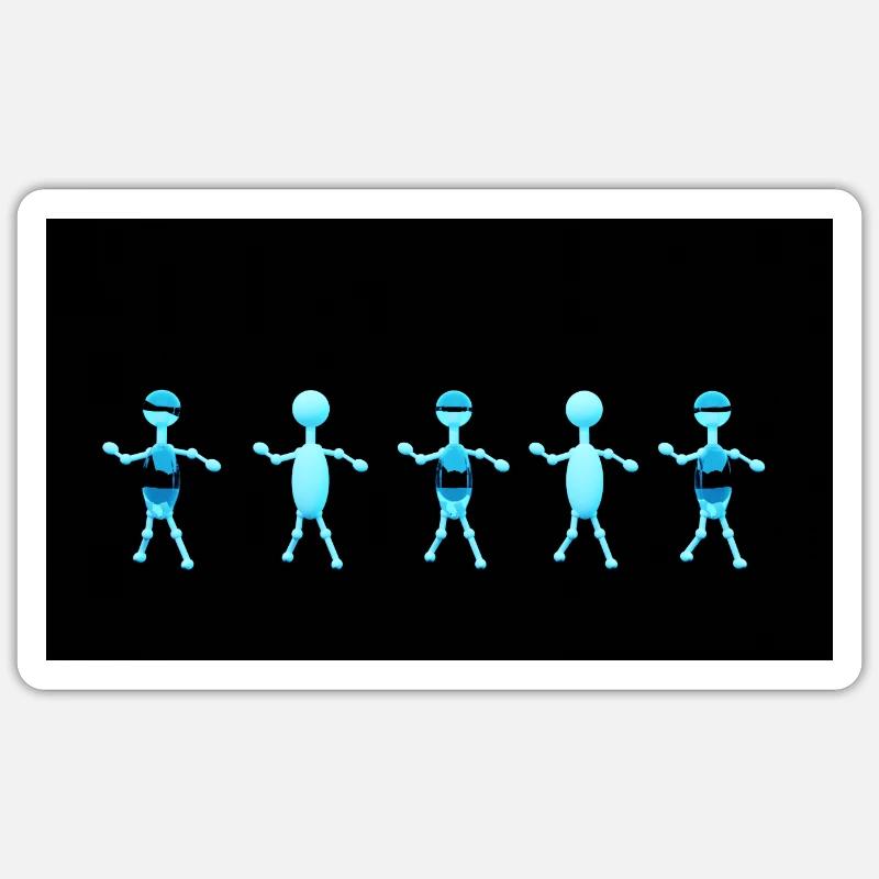 Figures - Sticker size S (10 x 10 cm) - white matte