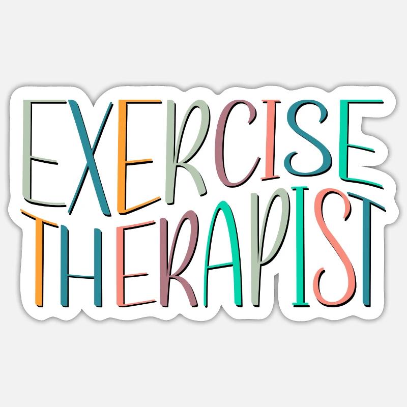 Exercise Therapist Therapy - Sticker size S (10 x 10 cm) - white matte