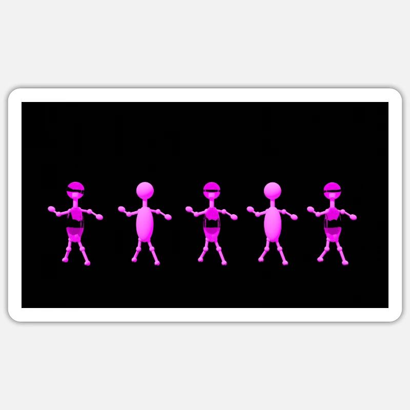 Figures - Sticker size S (10 x 10 cm) - white matte