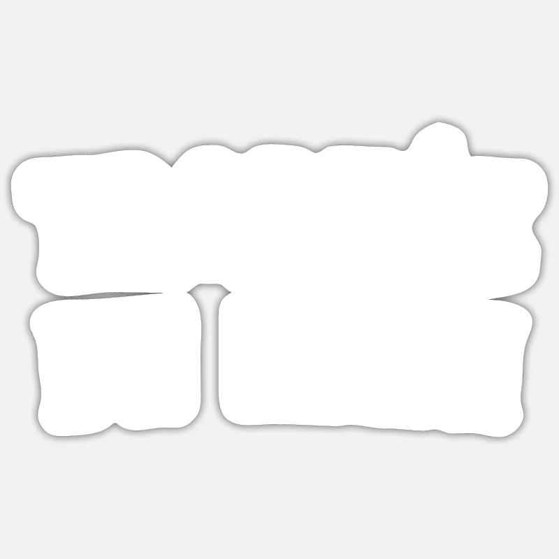 trophée de mari - Sticker taille S (10 x 10 cm) - blanc mat