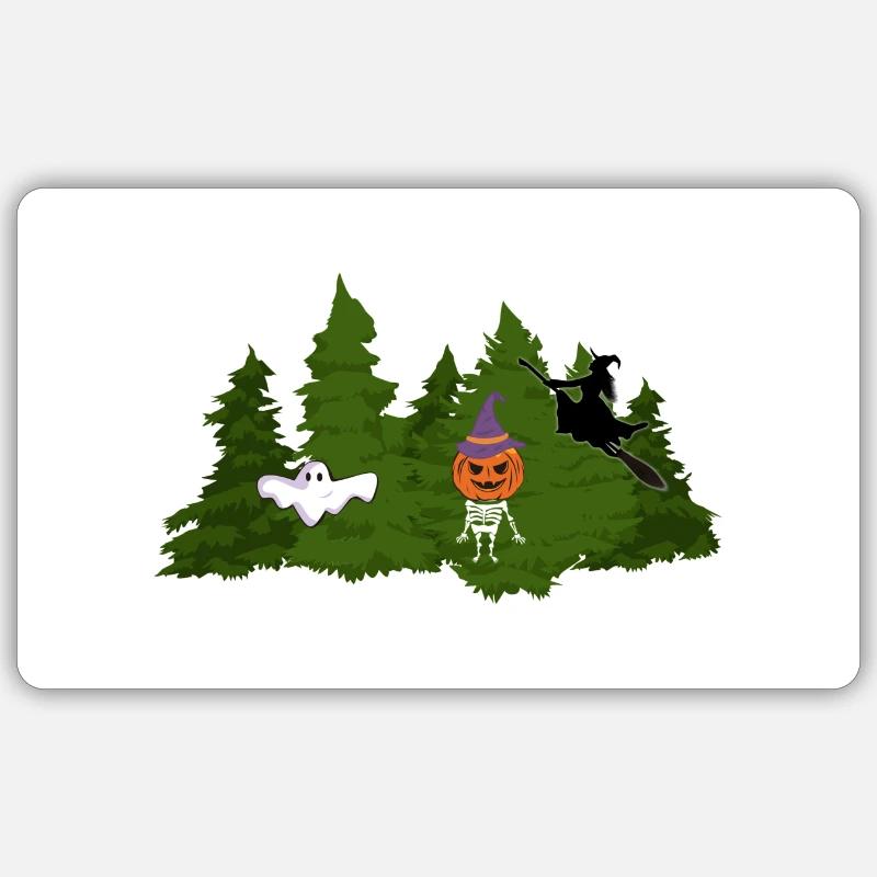 Helloween Design - Sticker Größe S (10 x 10 cm) - Mattweiß