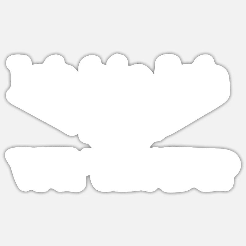 Ich bin ich Wer bist Du? - Sticker Größe S (10 x 10 cm) - Mattweiß