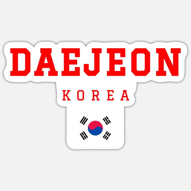 Daejeon Corée - Sticker taille S (10 x 10 cm) - blanc mat