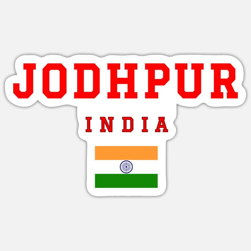 Jodhpur, Inde - Sticker taille S (10 x 10 cm) - blanc mat