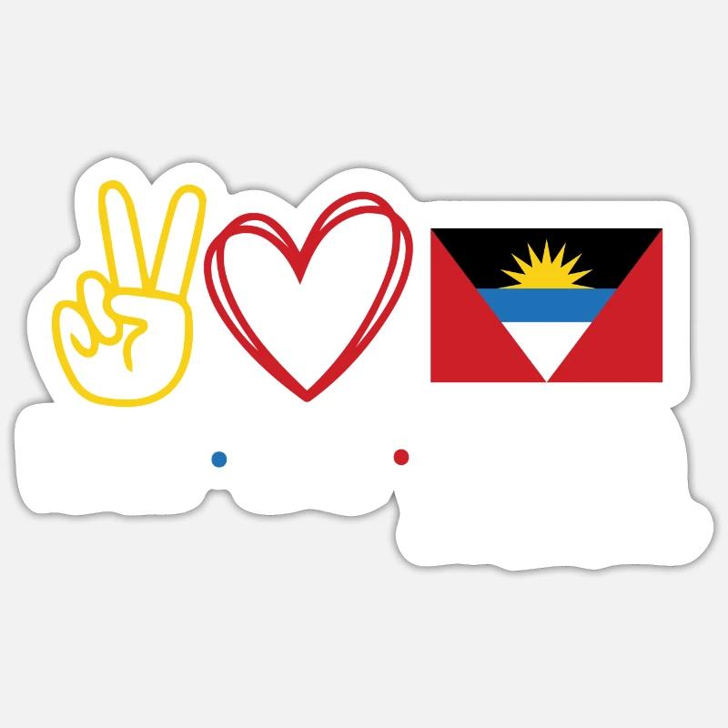Drapeau d’Antigua-et-Barbuda Sticker taille S (10 x 10 cm)
