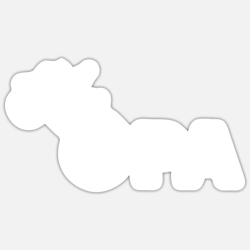 Traktor Opa Geschenkidee Großvater - Sticker Größe S (10 x 10 cm) - Mattweiß