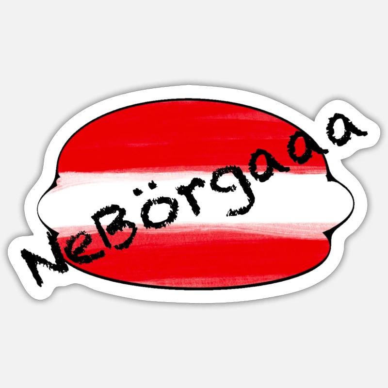 Nebörgaaaa - Sticker taille S (10 x 10 cm) - blanc mat