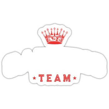 Camping Team Camper - Sticker Größe S (10 x 10 cm) - Mattweiß - Vorne