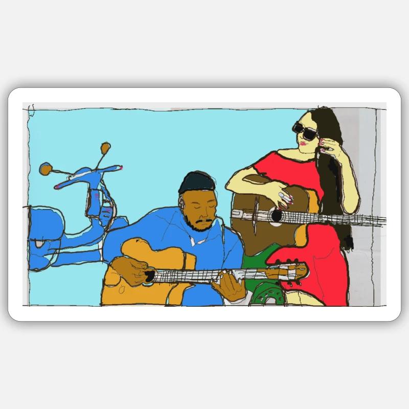 Leila Duclos - Sticker taille S (10 x 10 cm) - blanc mat