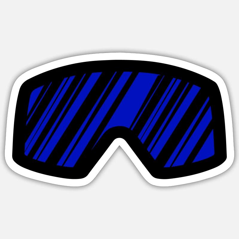 Ski goggles - Sticker size S (10 x 10 cm) - white matte